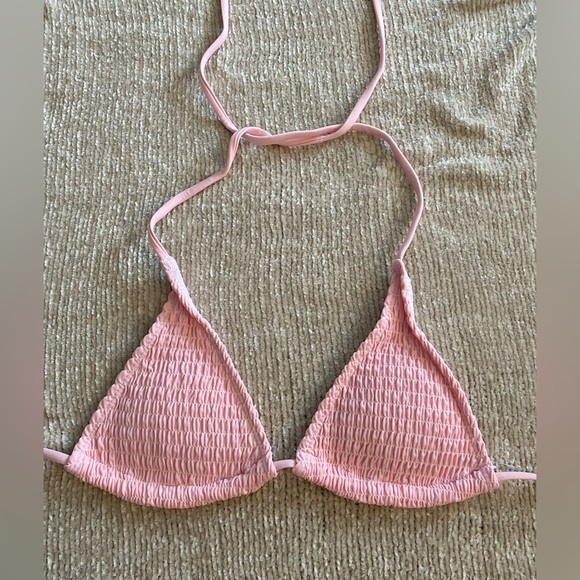 Smocked Triangle Bikini Swimsuit - Picture 5 of 8